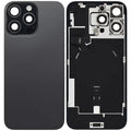 Old Grade A ,Back Glass with Wireless NFC Charging Flex and Flashlight Flex Cable For iPhone 16 Pro Max,Black