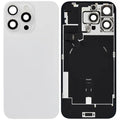 Old Grade A ,Back Glass with Wireless NFC Charging Flex and Flashlight Flex Cable For iPhone 16 Pro Max,White