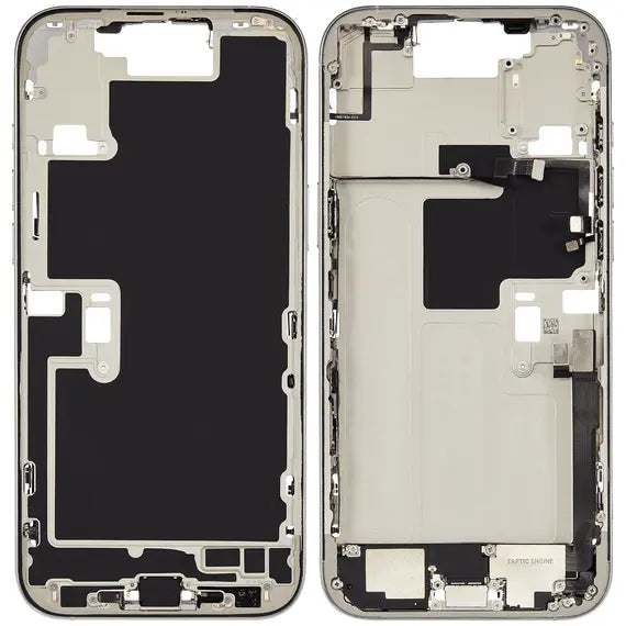 Used Grade A Mid-Frame Housing With All Small Part iPhone 16 Pro max (International Version),White Titanium